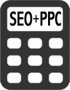 Calculator with SEO+PPC on screen