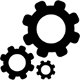 Graphic of different sized gears