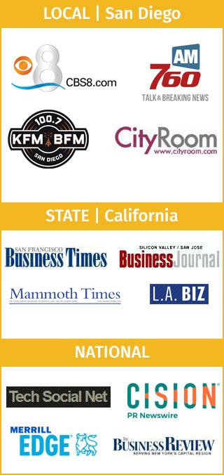 Montage of press logos