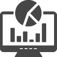 Computer screen with Google Analytics charts