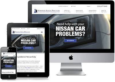 Strategic Legal Practices Micro Website on 3 devices