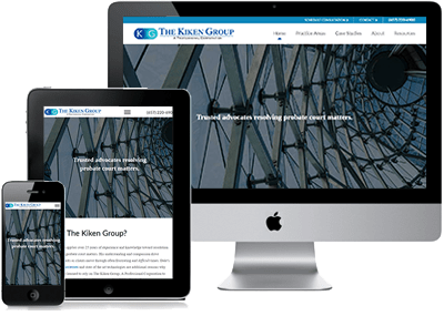 The Kiken Group Website on 3 devices